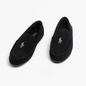 POLO RALPH LAUREN Polo Slippers Pure Black Moccasins *NEW IN BOX* SIZE 11